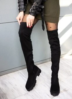 The Fashion Project Μπότες Chunky πάνω από το γόνατο - Μαύρο