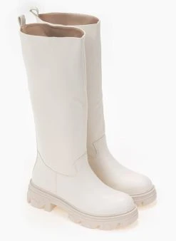 The Fashion Project Μπότες Chunky χωρίς φερμουάρ - Λευκό -Κατάστημα TheFashionProject mpotes chynky xwris fermouar 98343 mpfw