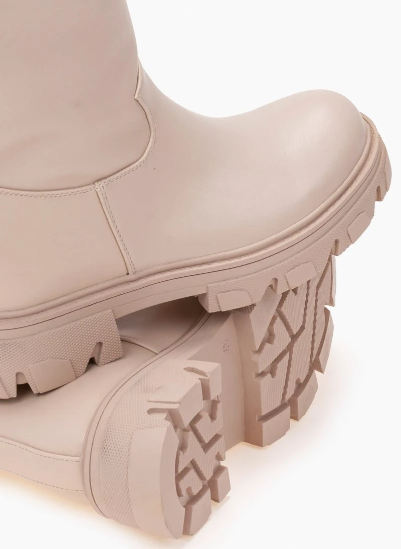 The Fashion Project Μπότες Chunky χωρίς φερμουάρ - Μπεζ 5 The Fashion Project Μπότες Chunky χωρίς φερμουάρ - Μπεζ - Image 3