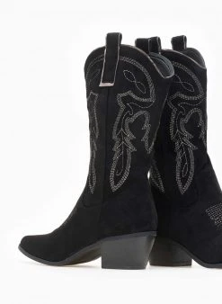 The Fashion Project Μπότες Cowboy με σχέδιο - Μαύρο -Κατάστημα TheFashionProject mpotes cowboy me sxedio 109354 5oxn