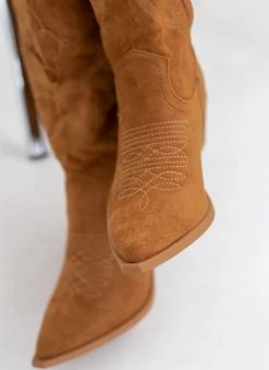 The Fashion Project Μπότες Cowboy μυτερές - Ταμπά -Κατάστημα TheFashionProject mpotes cowboy muteres 109376 62kk