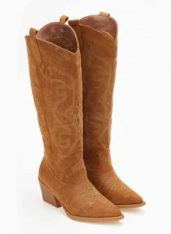 The Fashion Project Μπότες Cowboy μυτερές - Ταμπά -Κατάστημα TheFashionProject mpotes cowboy muteres 109376 6l2h