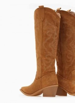 The Fashion Project Μπότες Cowboy μυτερές - Ταμπά -Κατάστημα TheFashionProject mpotes cowboy muteres 109376 eixn