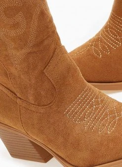 The Fashion Project Μπότες Cowboy μυτερές - Ταμπά -Κατάστημα TheFashionProject mpotes cowboy muteres 109376 jy97