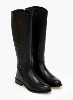 Μπότες ιππασίας δερμάτινες CARMELA 160062 - Μαύρο -Κατάστημα TheFashionProject mpotes dermatines ippasias carmela 160062 107119 bmyy
