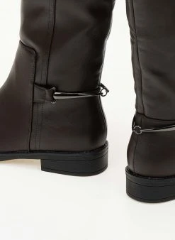 The Fashion Project Μπότες ιππασίας με μεταλλικό διακοσμητικό - Καφέ 11 The Fashion Project Μπότες ιππασίας με μεταλλικό διακοσμητικό - Καφέ -Κατάστημα TheFashionProject mpotes flat me metalliko diakosmitiko stoixeio 106254 f2fv