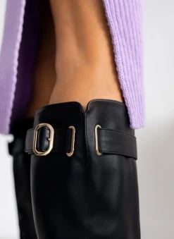 The Fashion Project Μπότες φλατ με ζωνάκι - Μαύρο -Κατάστημα TheFashionProject mpotes flat me zwnaki 108884 kn4t