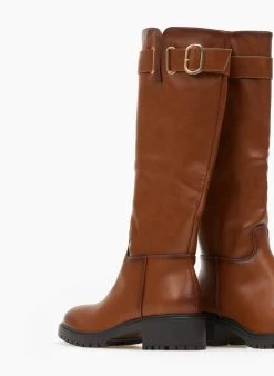 The Fashion Project Μπότες φλατ με ζωνάκι - Ταμπά -Κατάστημα TheFashionProject mpotes flat me zwnaki 108885 91pb