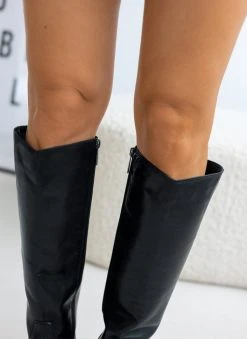 Μπότες ιππασίας δερμάτινες CARMELA 160062 - Μαύρο -Κατάστημα TheFashionProject mpotes ippasias dermatines carmela 160062 107119 o1j7