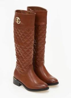 The Fashion Project Μπότες ιππασίας καπιτονέ - Ταμπά -Κατάστημα TheFashionProject mpotes ippasias kapitone 106665 fve7