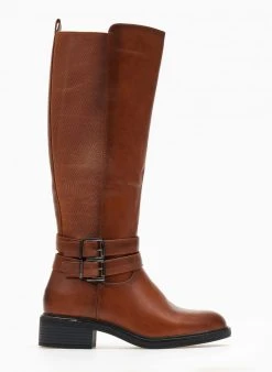 The Fashion Project Μπότες ιππασίας με διπλό ζωνάκι - Ταμπά -Κατάστημα TheFashionProject mpotes ippasias me diplo zwnaki 107945 bw41