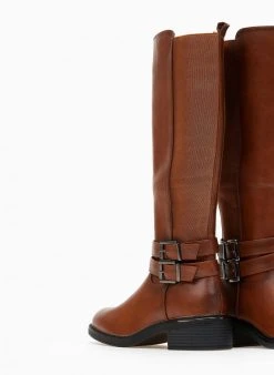 The Fashion Project Μπότες ιππασίας με διπλό ζωνάκι - Ταμπά -Κατάστημα TheFashionProject mpotes ippasias me diplo zwnaki 107945 ojt7