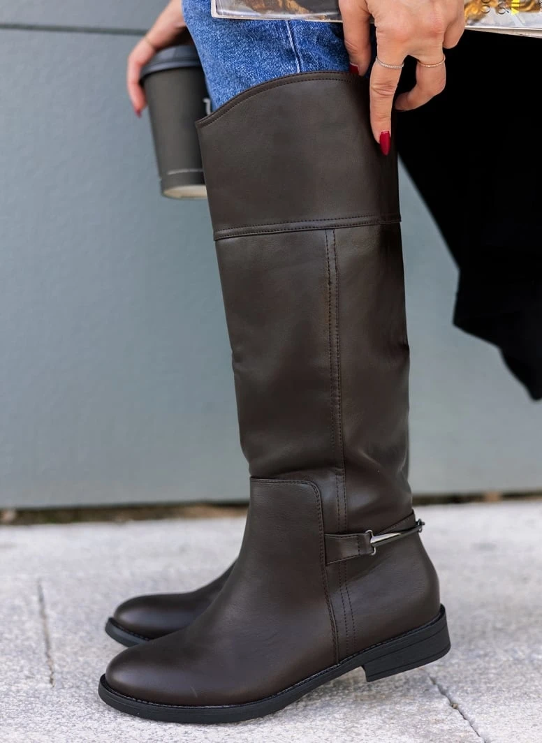 The Fashion Project Μπότες ιππασίας με μεταλλικό διακοσμητικό - Καφέ 3 The Fashion Project Μπότες ιππασίας με μεταλλικό διακοσμητικό - Καφέ