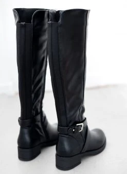 The Fashion Project Μπότες ιππασίας με χιαστί ζωνάκι - Μαύρο -Κατάστημα TheFashionProject mpotes ippasias me xiasti zwnaki 109955 uil2