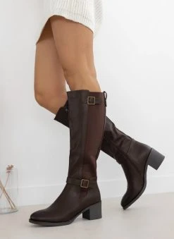 The Fashion Project Μπότες ιππασίας με ζωνάκι - Καφέ -Κατάστημα TheFashionProject mpotes ippasias me zwnaki 108723 ny1a
