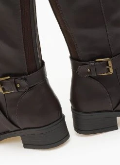 The Fashion Project Μπότες ιππασίας με ζωνάκι - Καφέ -Κατάστημα TheFashionProject mpotes ippasias me zwnaki 108860 854g