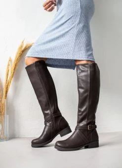 The Fashion Project Μπότες ιππασίας με ζωνάκι - Καφέ -Κατάστημα TheFashionProject mpotes ippasias me zwnaki 108860 iemc