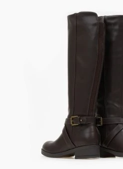 The Fashion Project Μπότες ιππασίας με ζωνάκι - Καφέ -Κατάστημα TheFashionProject mpotes ippasias me zwnaki 108860 p49i