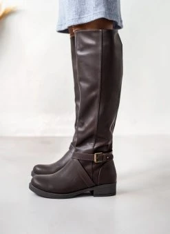 The Fashion Project Μπότες ιππασίας με ζωνάκι - Καφέ