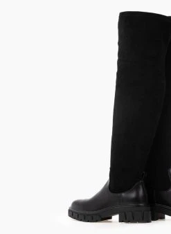 The Fashion Project Μπότες πάνω από το γόνατο με Chunky σόλα - Μαύρο -Κατάστημα TheFashionProject mpotes isies panw apo to gonato 98359 wirn
