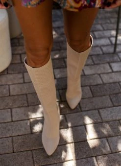 The Fashion Project Μπότες κάλτσα με τακούνι - Μπεζ -Κατάστημα TheFashionProject mpotes kaltsa me takouni 107276 6aci