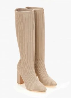 The Fashion Project Μπότες κάλτσα με τακούνι - Μπεζ -Κατάστημα TheFashionProject mpotes kaltsa me takouni 107276 n8wg