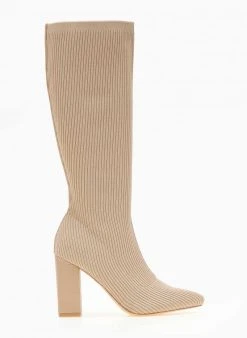 The Fashion Project Μπότες κάλτσα με τακούνι - Μπεζ -Κατάστημα TheFashionProject mpotes kaltsa me takouni 107276 xum1