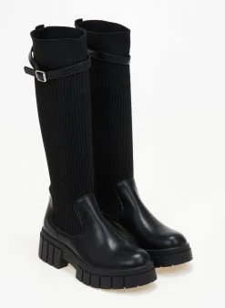 The Fashion Project Μπότες κάλτσα με ζωνάκι - Μαύρο -Κατάστημα TheFashionProject mpotes kaltsa me zwnaki 106653 3fbw