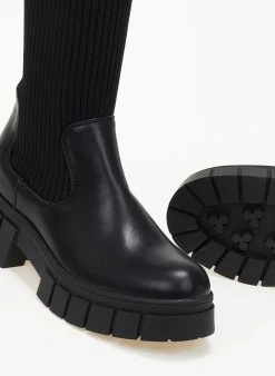The Fashion Project Μπότες κάλτσα με ζωνάκι - Μαύρο -Κατάστημα TheFashionProject mpotes kaltsa me zwnaki 106653 vc4v