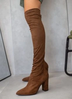 The Fashion Project Μπότες κάλτσα μυτερές - Καφέ -Κατάστημα TheFashionProject mpotes kaltsa muteres 108877 ilk2