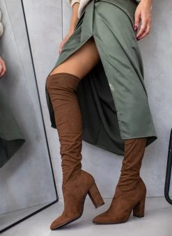 The Fashion Project Μπότες κάλτσα μυτερές - Καφέ -Κατάστημα TheFashionProject mpotes kaltsa muteres 108877 iucc