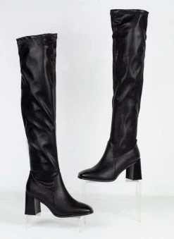 The Fashion Project Μπότες κάλτσα πάνω από το γόνατο - Μαύρο -Κατάστημα TheFashionProject mpotes kaltsa panw apo to gonato 109651 kgdb