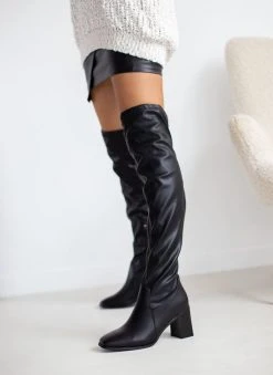 The Fashion Project Μπότες κάλτσα πάνω από το γόνατο - Μαύρο -Κατάστημα TheFashionProject mpotes kaltsa panw apo to gonato 109651 yubz