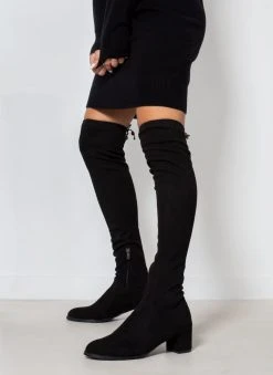 The Fashion Project Μπότες κάλτσα σε στρογγυλή γραμμή - Μαύρο