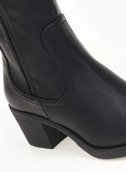 The Fashion Project Μπότες με εξωτερικό φερμουάρ - Μαύρο -Κατάστημα TheFashionProject mpotes me ekswteriko fermouar 108865 d7kh