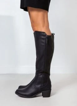 The Fashion Project Μπότες με εξωτερικό φερμουάρ - Μαύρο -Κατάστημα TheFashionProject mpotes me ekswteriko fermouar 108865 pv5y