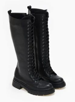 The Fashion Project Μπότες Chunky με κορδόνια - Μαύρο -Κατάστημα TheFashionProject mpotes me kordonia 109308 b8kv