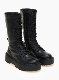 The Fashion Project Μπότες με κορδόνια και ψηλή σόλα - Μαύρο -Κατάστημα TheFashionProject mpotes me kordonia kai psili sola 107265 ovk7