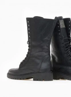 The Fashion Project Μπότες με κορδόνια και Strass - Μαύρο -Κατάστημα TheFashionProject mpotes me kordonia kai strass 109523 n72g