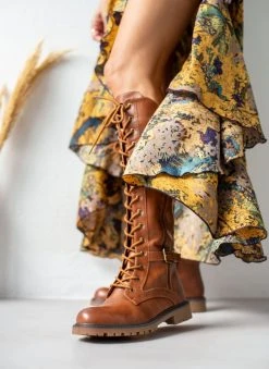 The Fashion Project Μπότες με κορδόνια και ζωνάκι - Ταμπά -Κατάστημα TheFashionProject mpotes me kordonia kai zwnaki 107176 cx1l