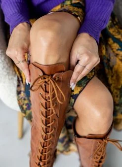 The Fashion Project Μπότες με κορδόνια και ζωνάκι - Ταμπά -Κατάστημα TheFashionProject mpotes me kordonia kai zwnaki 107176 jwtv