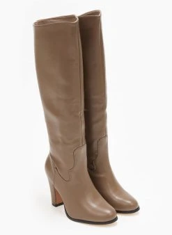 The Fashion Project Μπότες με λοξό τελείωμα - Τάουπε -Κατάστημα TheFashionProject mpotes me lokso teleiwma 109451 brym