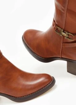 The Fashion Project Μπότες με μεταλλική λεπτομέρεια - Ταμπά -Κατάστημα TheFashionProject mpotes me metalliki leptomereia 108708 2mtv