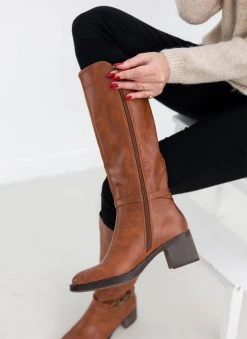 The Fashion Project Μπότες με μεταλλική λεπτομέρεια - Ταμπά -Κατάστημα TheFashionProject mpotes me metalliki leptomereia 108708 hcfm