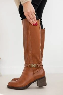 The Fashion Project Μπότες με μεταλλική λεπτομέρεια - Ταμπά -Κατάστημα TheFashionProject mpotes me metalliki leptomereia 108708 srcv