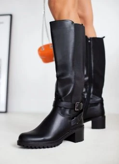 The Fashion Project Μπότες με χιαστί ζωνάκι - Μαύρο -Κατάστημα TheFashionProject mpotes me xiasti zwnaki 107183 watg