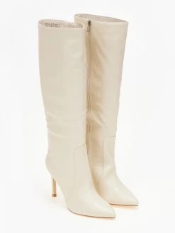 The Fashion Project Μπότες μυτερές με λεπτό τακούνι - Μπεζ -Κατάστημα TheFashionProject mpotes muteres me lepto takouni 106158 goye