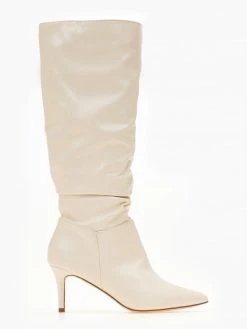 The Fashion Project Μπότες μυτερές με σούρες - Μπεζ -Κατάστημα TheFashionProject mpotes muteres me soures 105459 9x3v