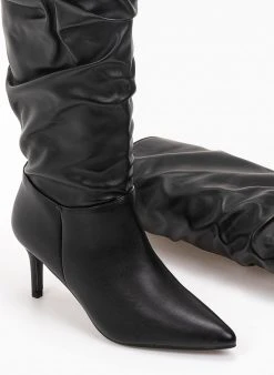 The Fashion Project Μπότες μυτερές με σούρες - Μαύρο -Κατάστημα TheFashionProject mpotes muteres me soures 96186 5c5c