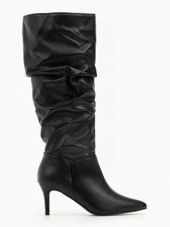 The Fashion Project Μπότες μυτερές με σούρες - Μαύρο -Κατάστημα TheFashionProject mpotes muteres me soures 96186 fggz